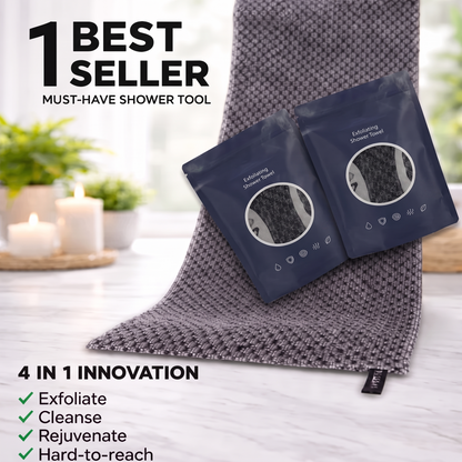 Nevoros - Exfoliating Shower Towel for Smoother, Clearer Skin