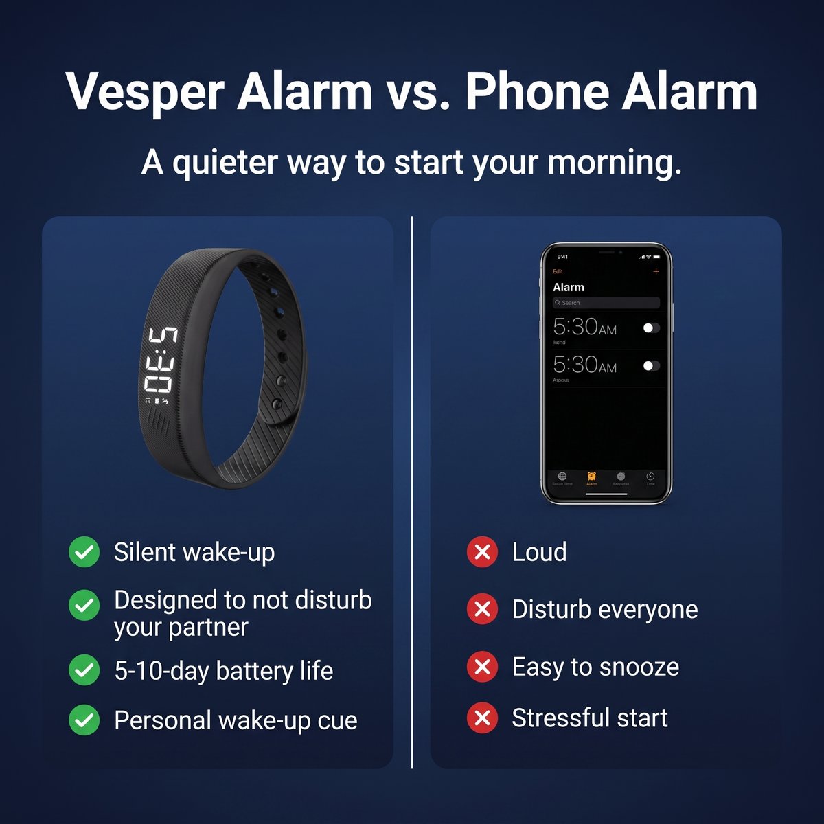 Vesper Silent Vibration Alarm